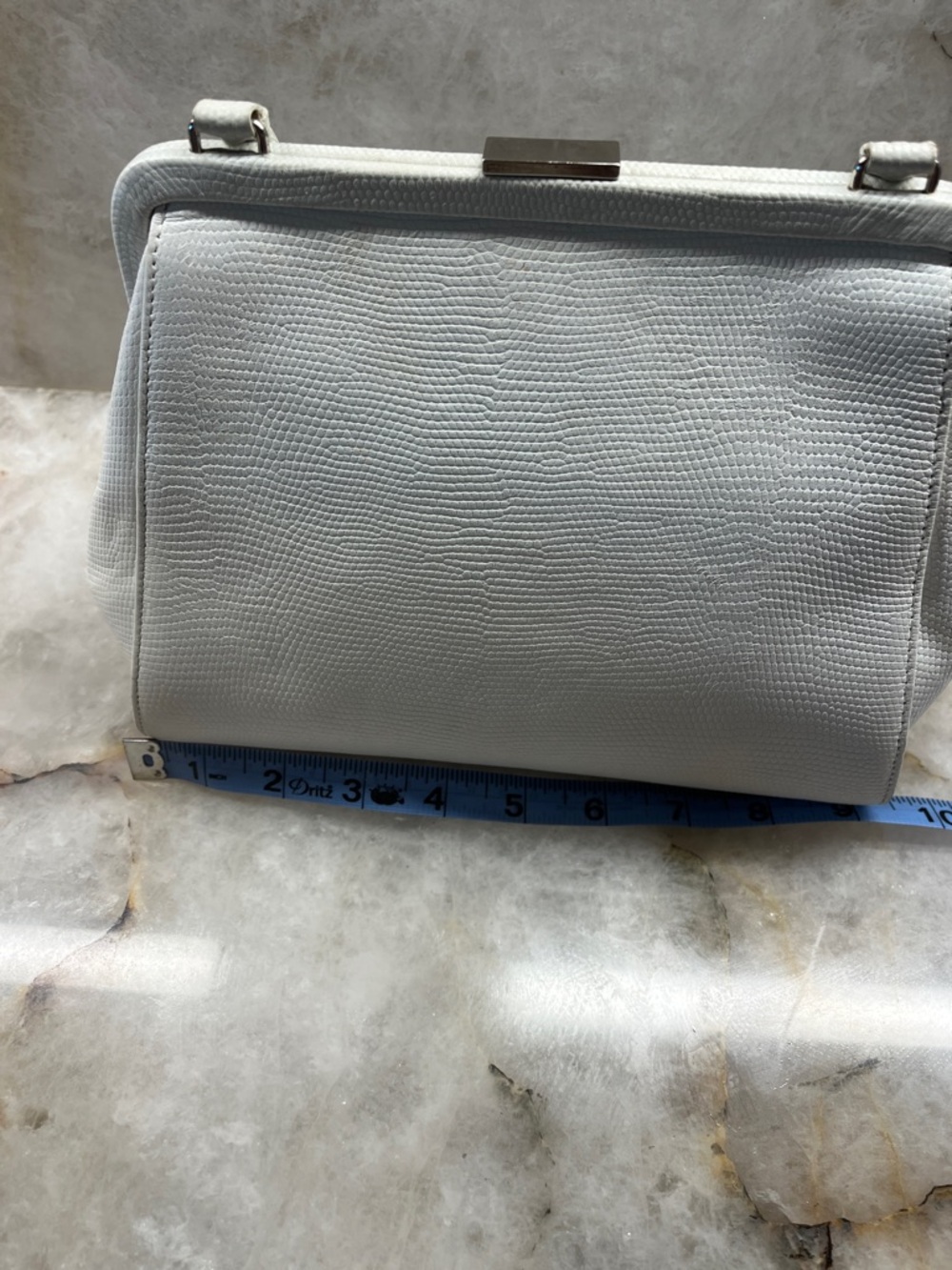 Banana Republic White Mini Top-Handle Satchel - Picture 7 of 9